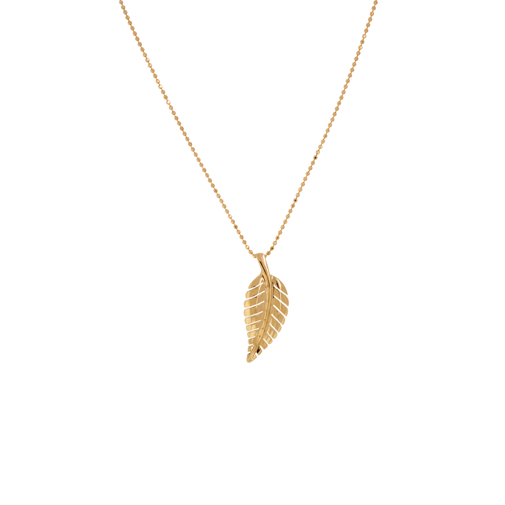 Leaf Pendant - Rose Gold