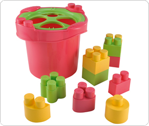 Shape Sorting Bucket Pink