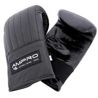 leather Bag Mitts Black Medium