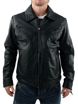 Black Retro Biker Jacket