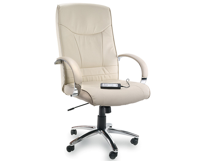 leather Kensington Office Massage Chair - Cream