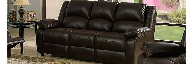 Leather Sofa World Jordan 3   1   1 Seater Brown Bonded Leather Sofa Set