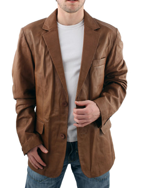 Tan 2 Button Blazer