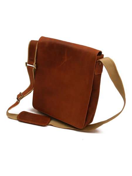 Tan Large Messenger Bag