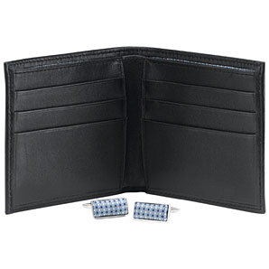 Wallet and Cufflinks Gift Set