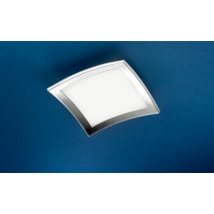 Leds-C4 Lighting Basic Square Chrome Ceiling Light Small