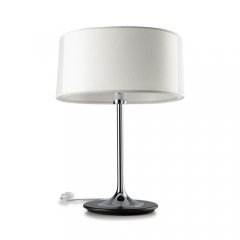 Georgia Chrome and Brown Table Lamp