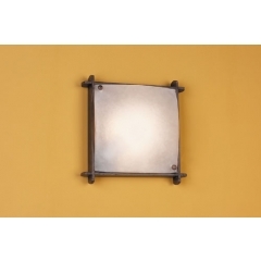 Leds-C4 Lighting Mali Brown Square Glass Wall Light