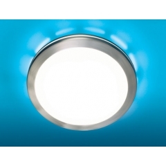 Mini Satin Nickel Round Ceiling Light Large