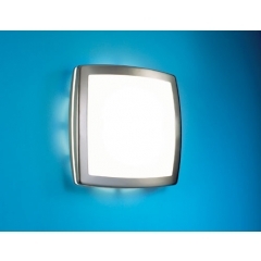 Mini Satin Nickel Square Wall Light Large