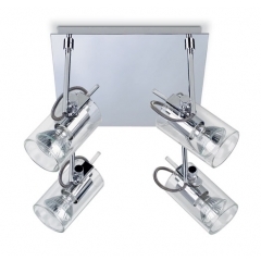 Leds-C4 Lighting Modena Square Ceiling Light with 4 Spotlights