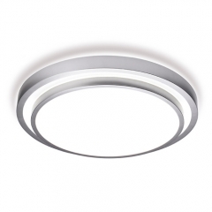 Round Grey Stepped Ceiling Light