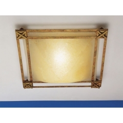 Veonese Square Amber Ceiling Light