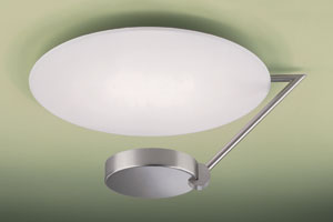 LEDS Lighting Ibis Modern Round Ceiling Light In A Satin Nickel Finish