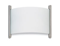 LEDS Lighting Niza Modern Modern Satin Nickel Wall Light With A White Satin Glass Shade