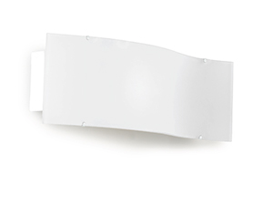 LEDS Lighting Ona Modern White Satin Glass And White Lacquered Metal Bathroom Wall Light