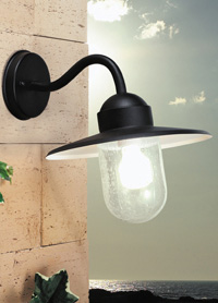 LEDS Lighting Triton Modern Outdoor Wall Light In Black Injected Aluminium