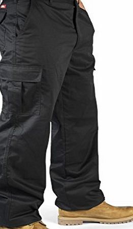 Lee Cooper 38/30-Lee Cooper Black Cargo Trousers