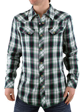 Palm Green Wilbur Western Long Sleeved Shirt