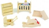 Nursery Wooden Dolls Furniture