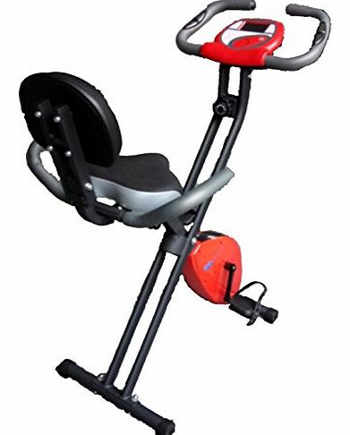 Leisure Pursuits Magnetic Exercise Bike - Fitness Cardio Recumbent Workout Folding X-Bike