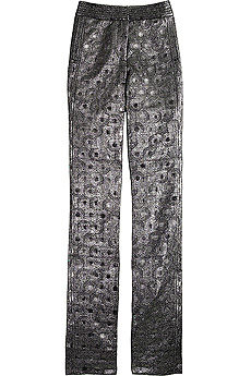 Lela Rose Metallic brocade pants