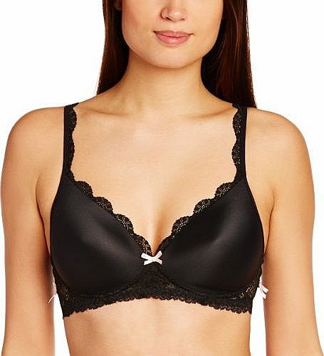 Athena Soft Cup Bra , Black/Pink ,32B