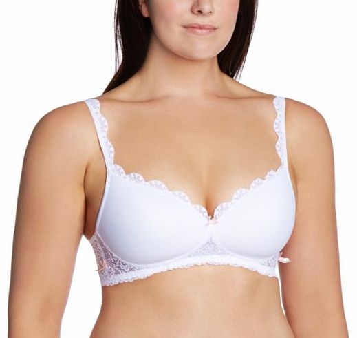 Athena Soft Cup Bra , White/Pink ,34A