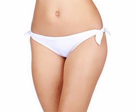 Lepel Bow tie white bikini bottoms