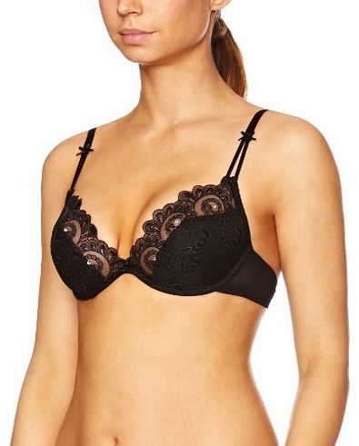 Erin Half Pad Plunge Womens Bra Black 32DD