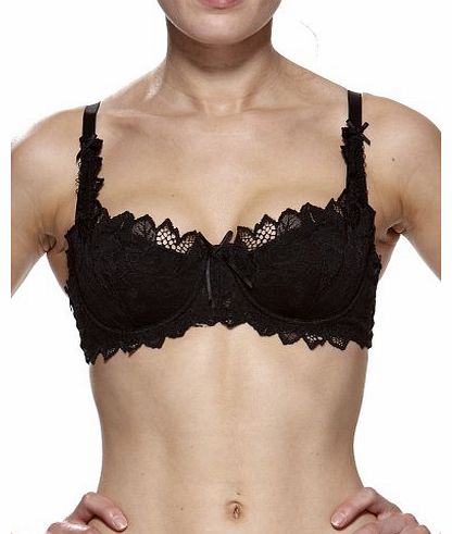 Lepel Fiore Black Floral Lace Balcony Bra 93208 38DD