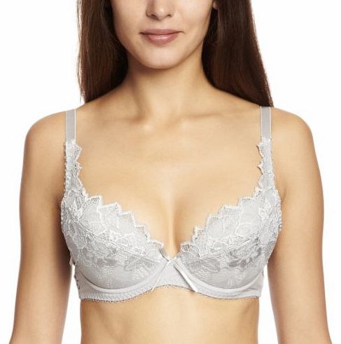 Fiore Padded Plunge Womens Bra Silver 36DD