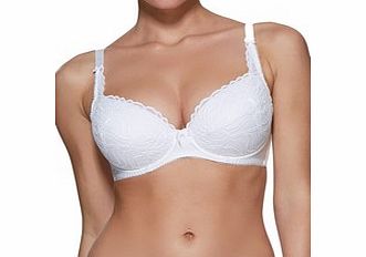 Iris white plunge bra