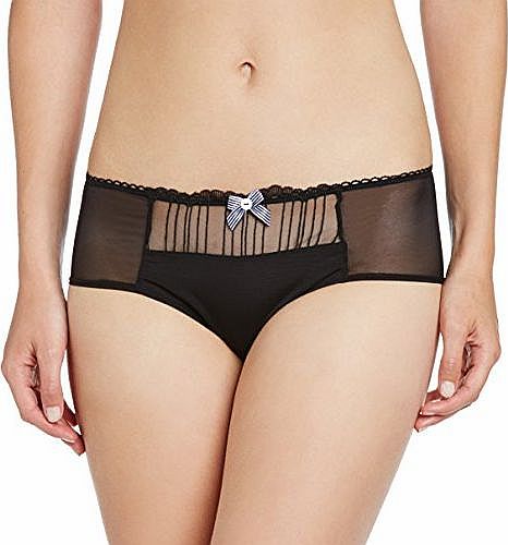 Lepel Womens Alexandra Brief, Black/White, Size 18