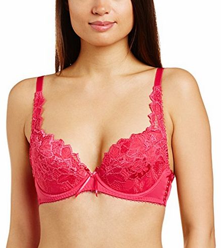 Womens Fiore Padded Plunge Everyday Bra, Pink (Fuchsia), 32E