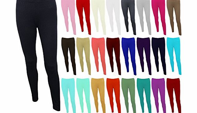 LessThanTenQuid Plain Stretchy Viscose Lycra Leggings (S/M to fit UK 8-10, Black)