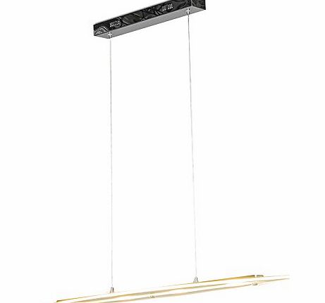 Leuchten Direct Design, Modern Pendant Lamp Canoe Chrome, Glass, Metal, Oval, Oblong / Includes LED Module Max. 4 x 