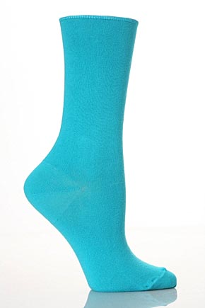 Levante Ladies 1 Pair Levante Comfort Top Cotton Socks In 5 Colours Mint