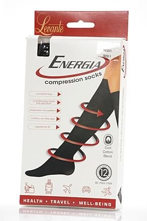 Levante Ladies 1 Pair Levante Energia Compression Socks Nero