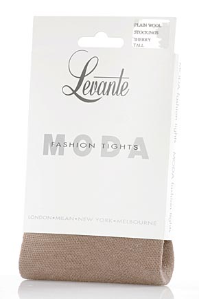 Ladies 1 Pair Levante Plain 100 Denier Wool Stockings In 3 Colours Mocca