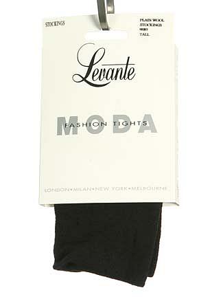 Ladies 1 Pair Levante Plain 100 Denier Wool Stockings Nero