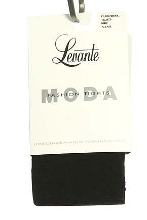 Ladies 1 Pair Levante Plain 100 Denier Wool Tights Mocca