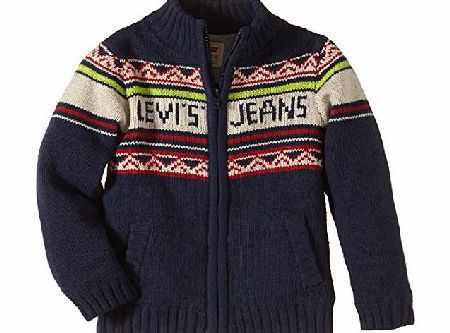 Levis Boys SWEATER-OLIVIER Cardigan Cardigan, Blue (Navy), 6 Years