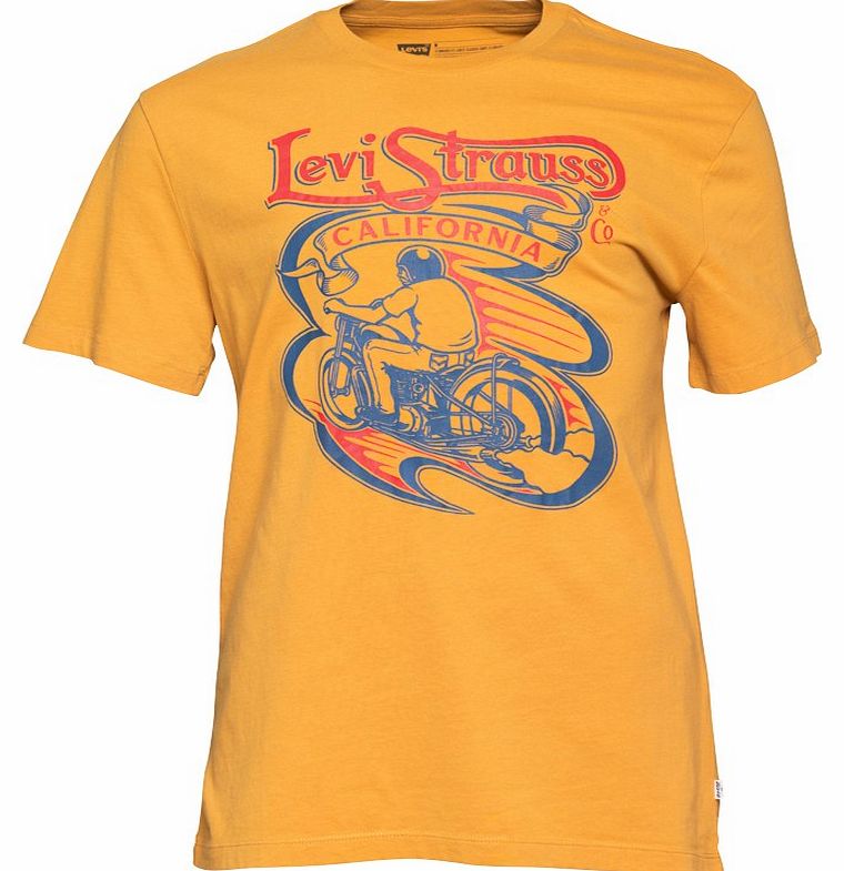 Mens Graphic Crew Good T-Shirt Mustard