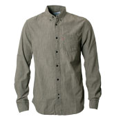 Mid Grey Denim Long Sleeve Shirt