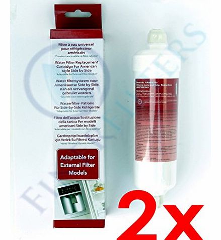 LG 2 x LG external fridge water filter cartridge for LG GWL2011NS GWL207FBQA GRP207GVZA GRP207NAZA American Style - Side By Side - refrigerator - fridge freezers