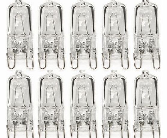 lgking supply 10X G9 Halogen Warm White Office Capsule Light Bulb Lamp 25W 230V