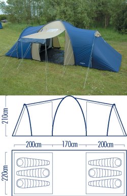 LICHFIELD Arapaho 6 Vis a Vis Tent