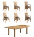 Extending Dining Table, 4 Slat-Back