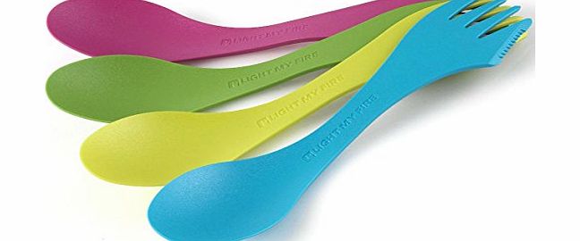 Light my Fire LMFire SporkOs 4Pk - Cyan/Lime/Green/Fuchsia